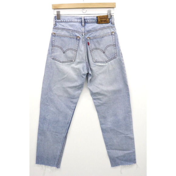 Levi's 626 Vintage Philippines Denim Jeans Raw Hem 28X27 Leather Tag - Picture 6 of 14